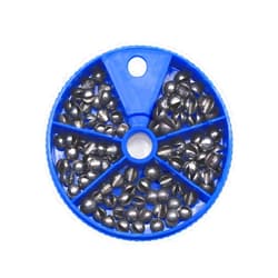 FREGITO Weight Sinkers 100pcs/117PCS/205pcs/250pcs Weight Sinkers 6 Sizes Lead Weights Round Split Shot Sinker Removable Fishing Weights Sinkers