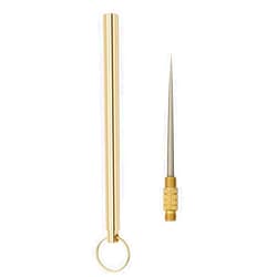 Benpaoba Black&Gold 2 Pack Cigar Holder Needle Stainless Steel Punch Draw Enhancer Tool&Nubber Assemblage Field Tool Can Be Dredge Avoid Burns Hangs with Key Ring (Black&Gold), Gold, black, 6 Inch