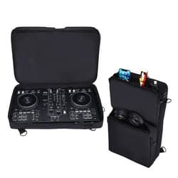 Growalleter Carrying Case for Pioneer DDJ-200/DDJ-FLX4/DDJ-400/DDJ-SB3 or Roland DJ-202 DJ Controller, Travel Protective Bag with Accessory Storage and Adjustable Shoulder Strap