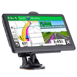 GONGUP GPS Navigator for Car, Latest 2025 Map 7 inch Touch Screen Car GPS 256-16GB, Voice Turn Direction Guidance, Support Speed and Red Light Warning, North America Lifetime map Free Update