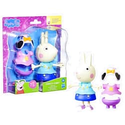 Peppa Pig Rebecca Rabbit Dress-Up Figure with 6 Easy-On Fashion Accessories, 6-Inch Doll, Preschool Toys for Girls and Boys 3 and Up
