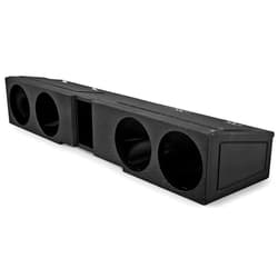 Q Power QPower Quad 8in Underseat Front Fire Subwoofer Enclosure, Q-Bomb Ported Sub Box Compatible with Chevy Silverado Crew Cab, GMC Sierra Crew Cab 2007-2026
