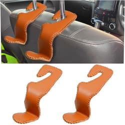 BFXM Car Seat Headrest Storage 2Pcs, Back Seat Purse Leather Hanger Holder, Magnetic Storage Organizer for Purses Handbag Grocery Bags Coats