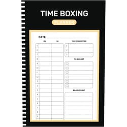 By MARGOT BARKER NINA (Author) Time Boxing Planner: Daily Time Box Journal Log Book, To-Do List, Brain dump, Time Management Notebook ( 105 Pages 6x9 Inches )