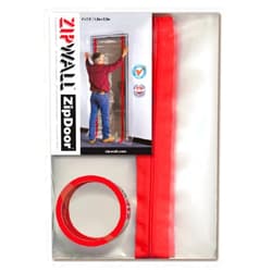 ZIPWALL ZipDoor ZDS Standard Dust Barrier Zipper Door Kit, 1 Pack, Red