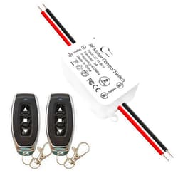 DieseRC Wireless DC Motor Remote Control Switch, DC 12V~80V 5A Relay Receiver Controller with 2 Transmitters, Radio Control Motor Move Forward and Reverse