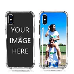 AnNengJing Custom iPhone X/XS Cases Soft TPU Bumper Crystal Clear Shock Absorbing Cover Personalized Photo Phone cases for iPhone X 10- Design Your Own iPhone Cases