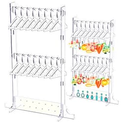 BBTO Earring Hangers Holder Organizer Mini Earring Necklace Coat Hanger Acrylic Rack Jewelry Stand Earring Display Stand for Women Ear Stud for Mother's Gift(Transparent)
