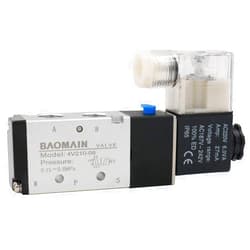 Baomain Pneumatic Air Control Solenoid Valve 4V210-08 220V AC 5 Way 2 Position PT1/4