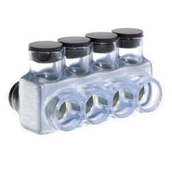 Polaris Vision Tap IPLD500-4CB Insulated Connector-4 Port Dual-Sided Entry-500 MCM-4 AWG-1 Pack-Clear