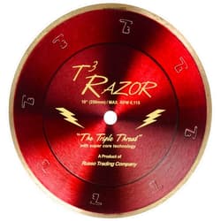 Raimondi RTC T3 Razor Gold Diamond Blade, 10-Inch , Red