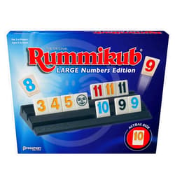 Pressman Rummikub Large Numbers Edition - The Original Rummy Tile Game Blue, 5
