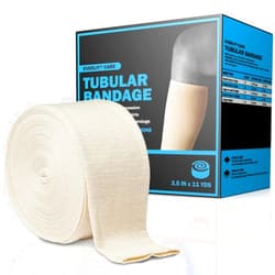 EVERLIT Elasticated Tubular Support Bandage | Stockinette Tubing for Large Arm, Knees, Legs | Light to Moderate Compression Bandage Roll For Tissue Support (Size E | 3.5