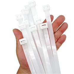 AXTHCHO Extra Wide Zip Ties 24 inch, Strong Large Zip Ties Heavy Duty with 250 lbs, Long Big Industrial Wire Ties, Thick White Cable Tie for Outdoor,12 PCS