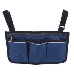 LoveAloe Wheelchair Side Bags, Armrest Accessories To Hang On Side Waterproof Storage Pouches Storage Organizer,Navy Blue