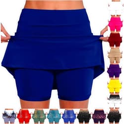 Tiljvks Shorts for Women with Pockets Summer Workout Athletic Knee Length High Waisted Skorts Athletic Lightweight Skirts