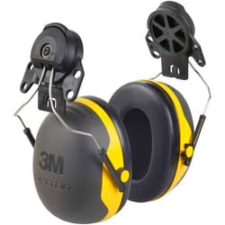 3M PELTOR Ear Muffs, Noise Protection, Hard Hat Attachment, NRR 24 dB, Construction, Manufacturing, Maintenance, Automotive, Woodworking, X2P3E,Black/Yellow