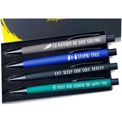 InnoBeta Disc Golf Gifts, Ballpoint Pen Set of 4. Frisbee Golf Gifts for Disc Golf Lovers