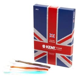 KENT [Kent] Crystal Small Soft Firm Action Soft Toothbrush, Deep Cleaning Sensitive Teeth & Gums for Adults & Teens (Compact Size) - (Set of 5)