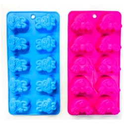 Good Old Values Easter Bunny shaped Ice Cubes Tray Flexible Ice Cube Mold Bunny Heads and Bunny Tails Rubber Tray for Jello, Chocolate Soap Mold