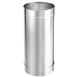 DuraVent DuraBlack 48 Inch x 6 Inch Stainless Steel Single Wall Wood Burning Stove Pipe Connector to Vent Smoke and Exhaust, Silver