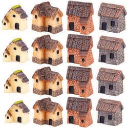 Framendino, 12 Pack Tiny Houses Fairy Garden House Miniature Gardenhouse Mini Resin Buildings