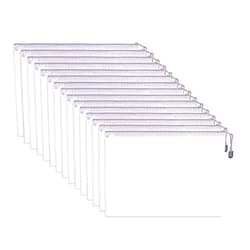 Fafish 15pcs Mesh Zipper Pouch,Letter Size A4 Size Waterproof Document File Bag for Travel Storage Organizing (Purple)
