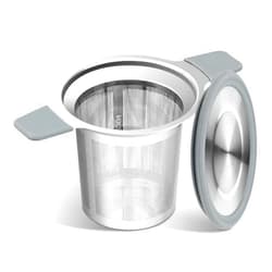 Ohtomber Tea Infuser Strainers, Stainless Steel Loose Leaf Tea Strainer Stepper with Heat Proof Double Handles, Extra Fine Mesh Ball Infusers, Diffuser Holder Filter for Mugs