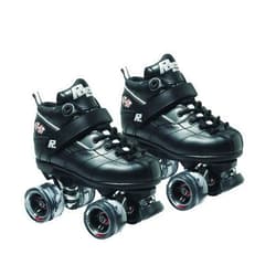 Sure-Grip Sure Grip Rock GT50 Black Roller Skates | Stylish Indoor Skates for Men & Women | Nylon Composite with 62mm Swirl Wheels & ABEC-5 Bearings - Solid, Comfortable and Lightweight