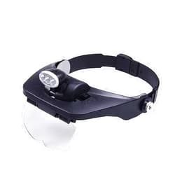 KNOXC Magnifiers, Headband Magnifier with Led Light, Head-Mounted Handsfree Reading Magnifying Glasses, Jeweler,Watch Loupe 4 Replaceable Lenses Gift of Love