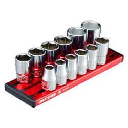 CRAFTSMAN V-SERIES Socket Set, Shallow MM, 3/8 Inch Drive, 12 Piece (CMMT17530V)
