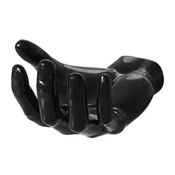 HENJUSH Hand Shape Basketball Holder Wall Mount, Sports Ball Storage Display Rack, Wall Storage Display Ball Storage Universal Ball for Basketball Football Volleyball Soccer Storage Display (Black)
