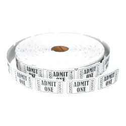 L LIKED Raffle Tickets,Single Raffle Tickets Rolls, 2000 Tickets, White,with Consecutive Numbers Ticket for Events, Carnivals, Door Prizes & Drinks