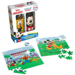 Spin Master Games, Disney Puzzles, Mickey Mouse 2-Pack, 36 Pieces, Jigsaw Puzzles in Storage Tubes, Disney Toys, Mickey Mouse Clubhouse, Kids Puzzles, Easter Basket Stuffers, for Ages 4 & Up