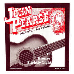 John Pearse Acoustic Guitar Strings Phosphor Bronze Slightly Light