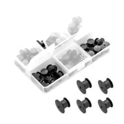 SUBANG 40 Pieces Metal Pin Backs Locking Pin Keepers Locking Clasp with Storage Case
