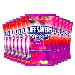 GEEGVV LIFE SAVERS 12 snack packs 7 oz GLUTEN FREE Wild Berry gummies. Bulk candy snacks variety pack for adults & kids! Jelly fruit snacks gummy candy bulk box! Snack bags for kids snacks. Snacks for adults.