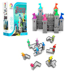 SmartGames Tower Stacks Castle Building Game with 80 Challenges for Ages 8-Adult