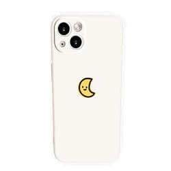 Casechics Compatible with iPhone Case,Silicone Cute Couple Matching Cartoon Sun Moon Camera Lens Protection Soft Shockproof Cover Phone Case (Whitemoon,iPhone 16 Pro)
