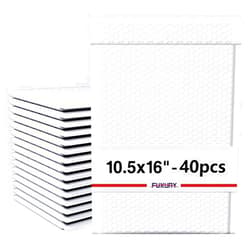 Fuxury White Bubble Mailers 10.5x16