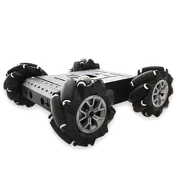 SmaringRobot 4WD Omni-Directinal Smart Robot Car Chassis with 96mm Mecanum Wheel & DC Motors, RC Aluminum Alloy Frame DIY Steam Platform for Raspberry Pie ROS Python Arduino Uno R3 Ai Coding Program Learning