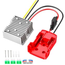Kzreect 18V to 12V Step-Down Converter for Milwaukee M18 Battery Adapter, DC 12V 20A 240W Buck Converter Reducer Regulator, Voltage Reducer Transformer for Golf Cart RC Car LED Lights DIY Toys