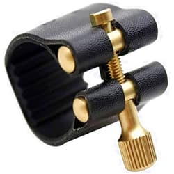 Jiayouy Professional Tenor Sax Saxophone Mouthpiece Leather Ligature Fastener Black