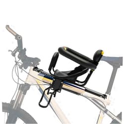 Gdrasuya10 Portable Bicycle Front Mounted Baby Seat Lightweight Child Bicycle Safety Seat Padded Saddle Kids Saddle Carrier Seat Cushion with Foot Pedal