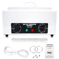 MAHOOMMAKH Autoclave Machine, 1.5L Mini high Temperature Autoclave Box Dry Heat Cabinet with Timer for Nail Spa Pedicure Hairdressing Metal Tools