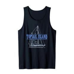 Topsail Island NC Marina and Boat Gear Topsail Island North Carolina souvenir sailing Tank Top