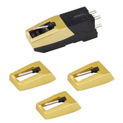 Banpa Record Player Needle, Upgraded Record Player Cartridge with Diamond Stylus Replacement for Crosley, ION, LP, Phonograph, and More (Gold)