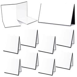 Zhanmai 10 Pcs Blank Game Board Quad Fold Dry Erase Make Your Own Game Board Folding Cardboard for School Classroom DIY Game Entertainment Activities, 18 x 18 Inches