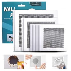 WDSHCR Drywall Repair Kit 12 Pieces Aluminum Wall Repair Patch Kit, 4/6/8 inch Fiber Mesh Over Galvanized Plate, Dry Wall Hole Repair Patch Metal Patch with Extended Self-Adhesive Mesh (12 Pcs)