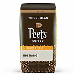 Peet's Coffee Big Bang, Medium Roast Whole Bean Coffee, Big Bang, WHOLE BEAN, 18 Ounce